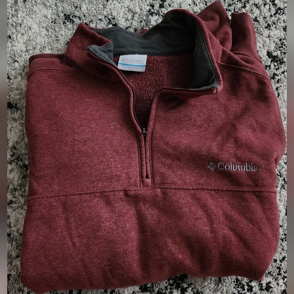 COLUMBIA Mens 1/4 Zip Sweatshirt Size XL